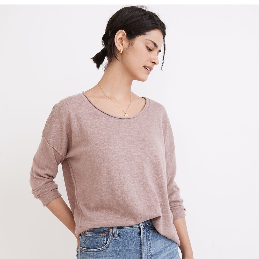 NWT Madewell Palmdale sweater, size XL, color “mauve shadow”